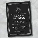 Search for grand opening party invitations Black and white