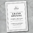 Search for grand opening of store business invitations Black and white