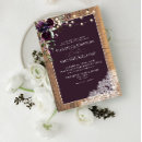 Search for purple lace wedding invitations Floral