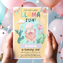 Search for llama 1st birthday invitations Floral