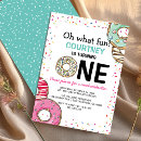 Search for doughnut 1st birthday invitations Cute