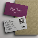 Search for lavender business cards Qr code