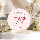 Search for strawberry birthday stickers Elegant