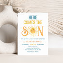Search for here comes the son baby shower invitations Sonshine