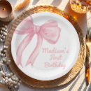 Search for pink bow plates Baby girl