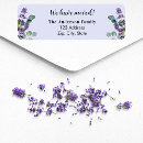 Search for lavender flower return address labels Violet