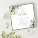 Search for eucalyptus bridal shower invitations Calligraphy