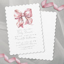 Search for feminine baby shower invitations Pink bow