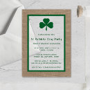 Search for st patricks day invitations Green and white