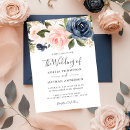 Search for peach and navy wedding invitations Botanical