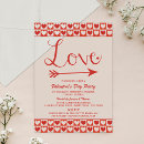 Search for love seasonal invitations Valentine's day party