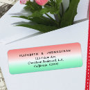 Search for red white and green return address labels Stylish