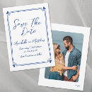 Search for doodle save the dates Blue and white