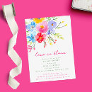 Search for bright floral bridal shower invitations Bold
