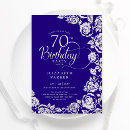 Search for purple 70th birthday invitations Botanical