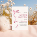 Search for bow sweet 16 invitations Watercolor