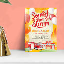 Search for red truck invitations Sound the alarm