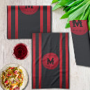 Search for red and black tea towels Initial