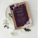 Search for purple lace wedding invitations Floral