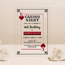 Search for casino birthday invitations Modern