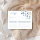 Search for bridal shower recipe cards Dusty blue
