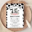 Search for black cow baby shower invitations Modern