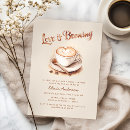 Search for cafe latte invitations Watercolor