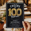 Search for cheers to 100 years invitations One hundred