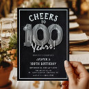 Search for cheers to 100 years invitations Modern