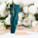 Search for teal gold birthday invitations Marble