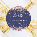 Search for rose gold navy blue stickers Sweet 16
