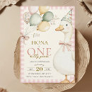 Search for pink gingham invitations One silly goose