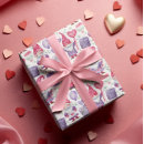 Search for blue heart wrapping paper Red