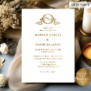 Search for letter a monogram invitations Gold foil