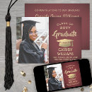 Search for red and gold graduation invitations Class of 2024