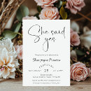 Search for she said yes bridal shower invitations Minimalist
