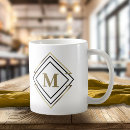 Search for black geometric mugs Black and gold