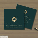 Search for green emerald gold business cards Logo