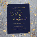 Search for navy gold save the dates Modern