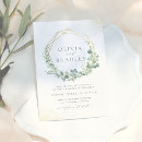 Search for geometric frame wedding invitations Greenery