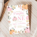 Search for fall pumpkin birthday invitations Girl