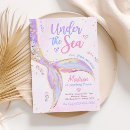 Search for mermaid 3rd birthday invitations Mermaid pool party