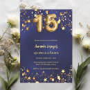 Search for star quinceanera invitations Gold stars