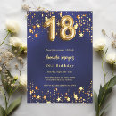 Search for girl 18th birthday invitations Navy blue