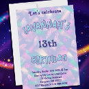 Search for iridescent birthday invitations Glitter