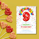 Search for nine year girl birthday invitations For kids