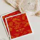 Search for red dragon napkins Red and gold