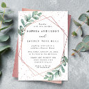 Search for geometric rehearsal dinner invitations Botanical