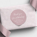 Search for pink plaid baby shower stickers Gingham