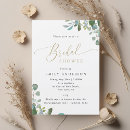 Search for watercolor eucalyptus bridal shower invitations Gold